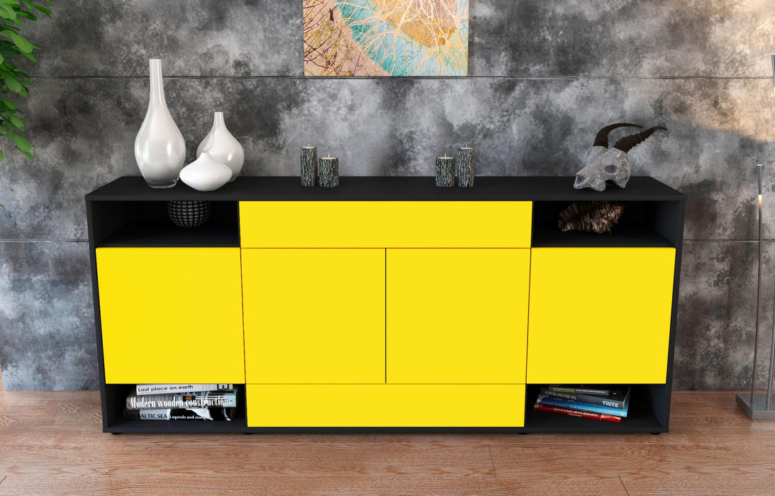 Sideboard Felicia, Gelb (180x79x35cm)