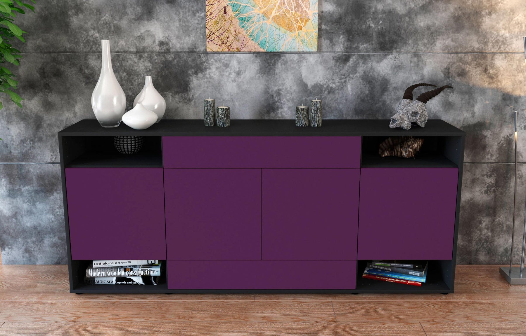 Sideboard Felicia, Lila (180x79x35cm)