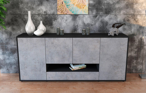 Sideboard Felicitas, Beton (180x79x35cm)