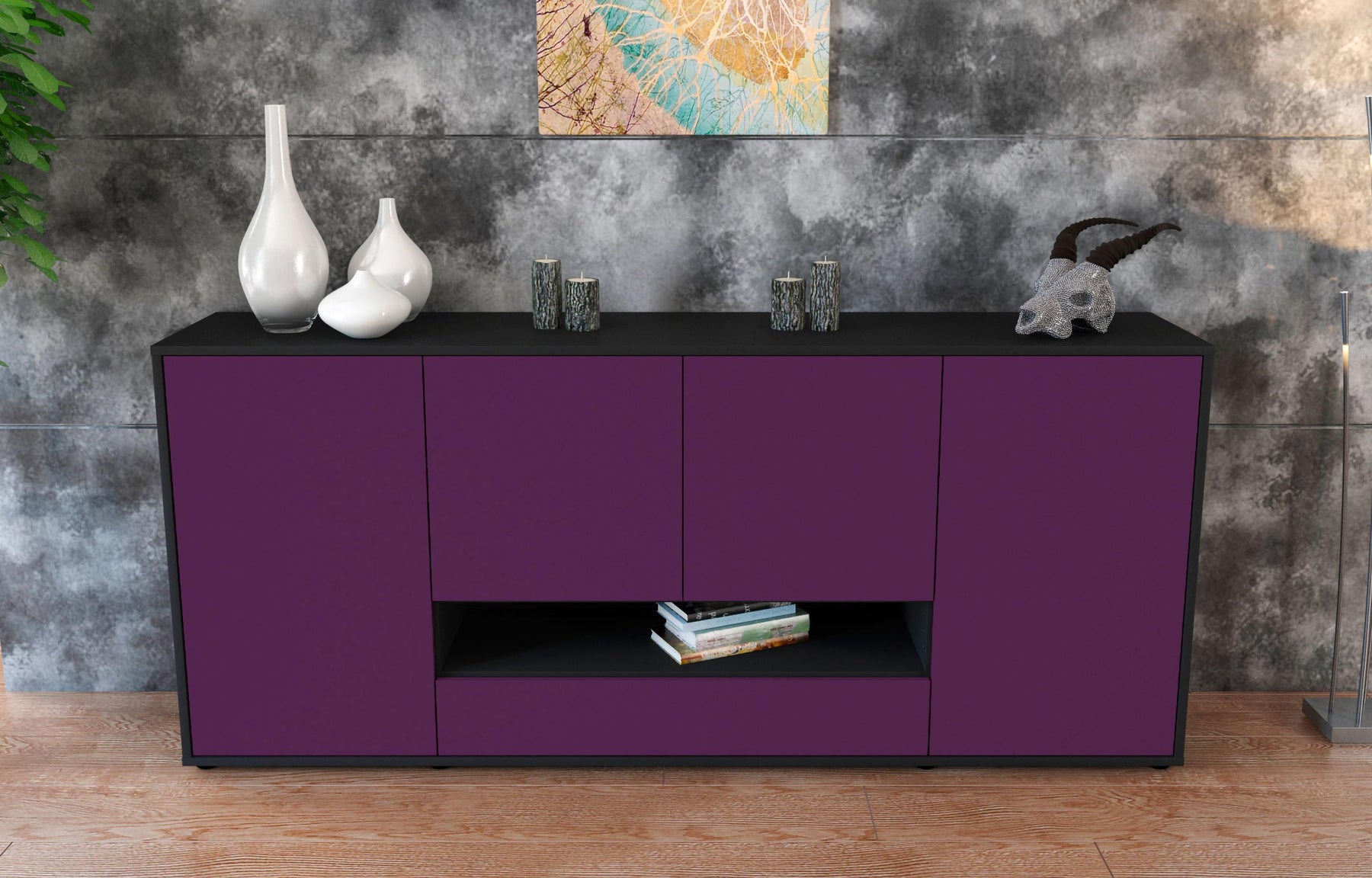 Sideboard Felicitas, Lila (180x79x35cm)