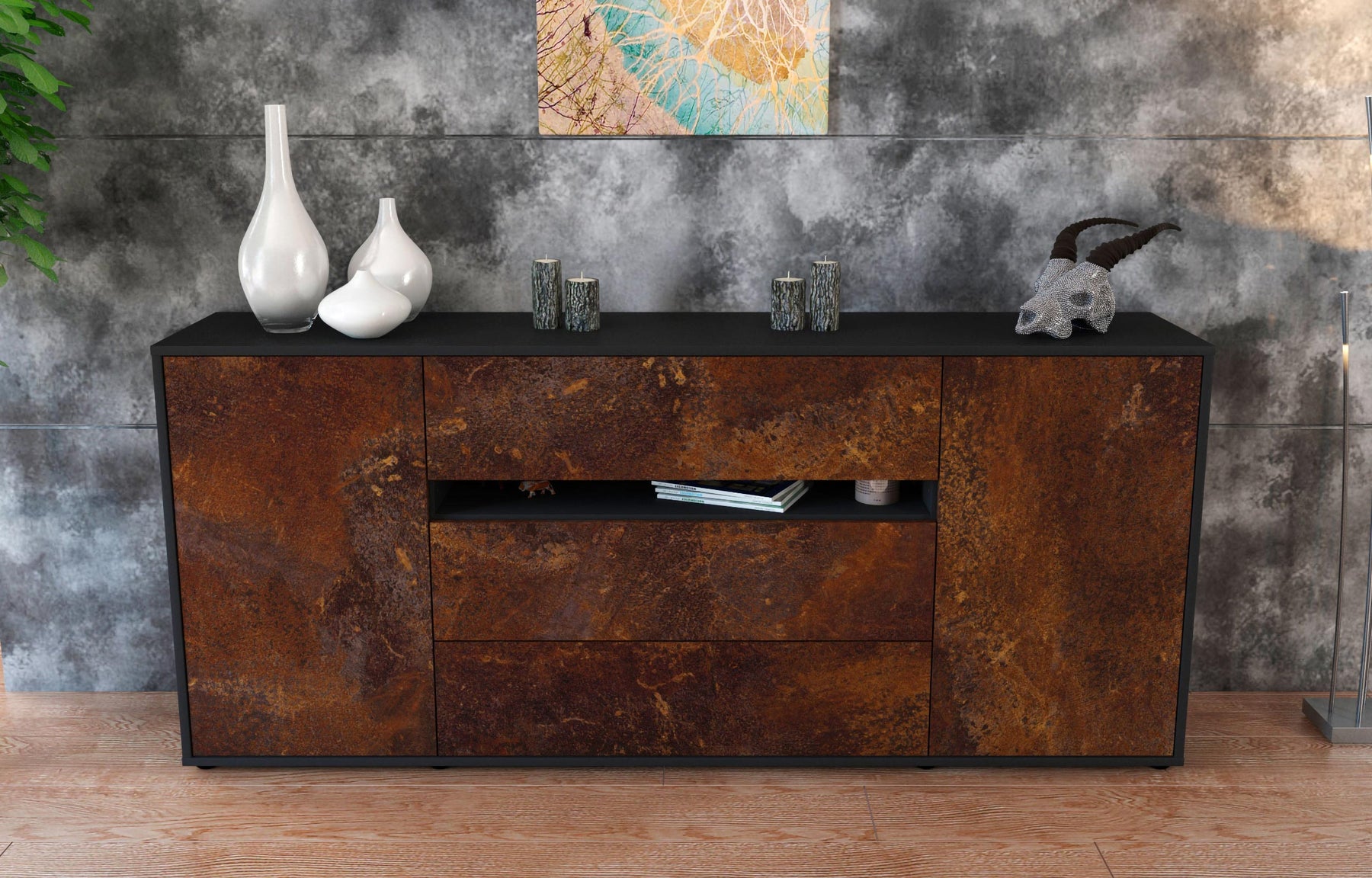 Sideboard Fernanda, Rost (180x79x35cm)