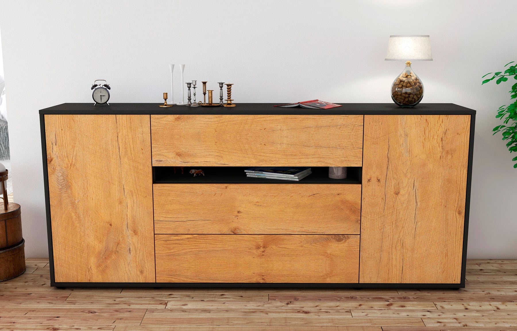 Sideboard Fernanda, Eiche (180x79x35cm)