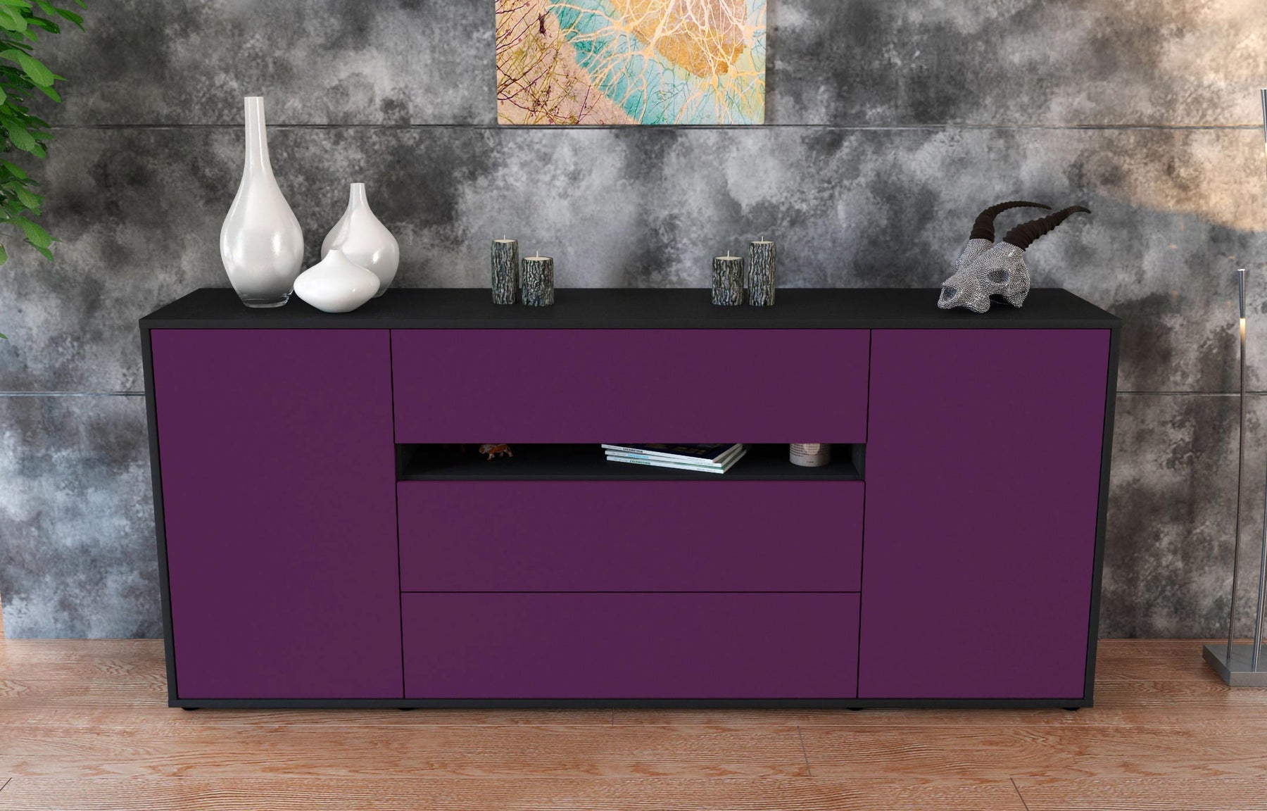 Sideboard Fernanda, Lila (180x79x35cm)