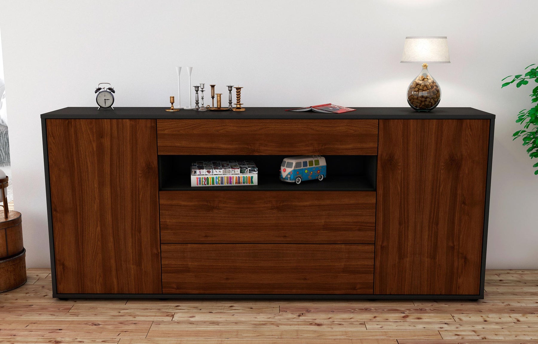 Sideboard Filippa, Walnuss (180x79x35cm)