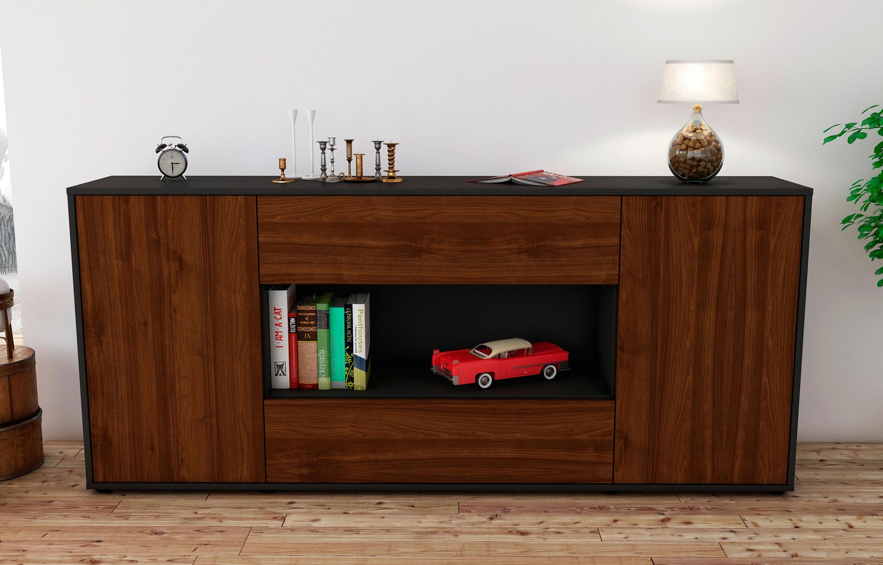 Sideboard Filomena, Walnuss (180x79x35cm)