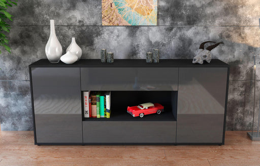 Sideboard Filomena, Grau (180x79x35cm)