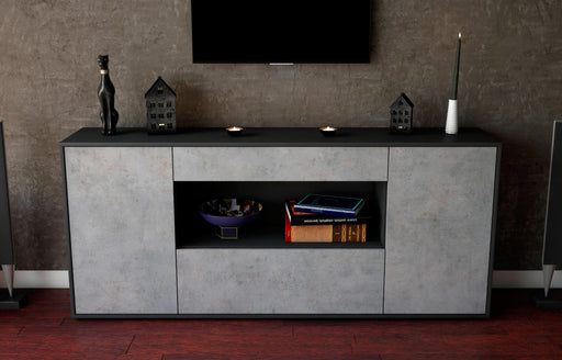 Sideboard Fiora, Beton (180x79x35cm)