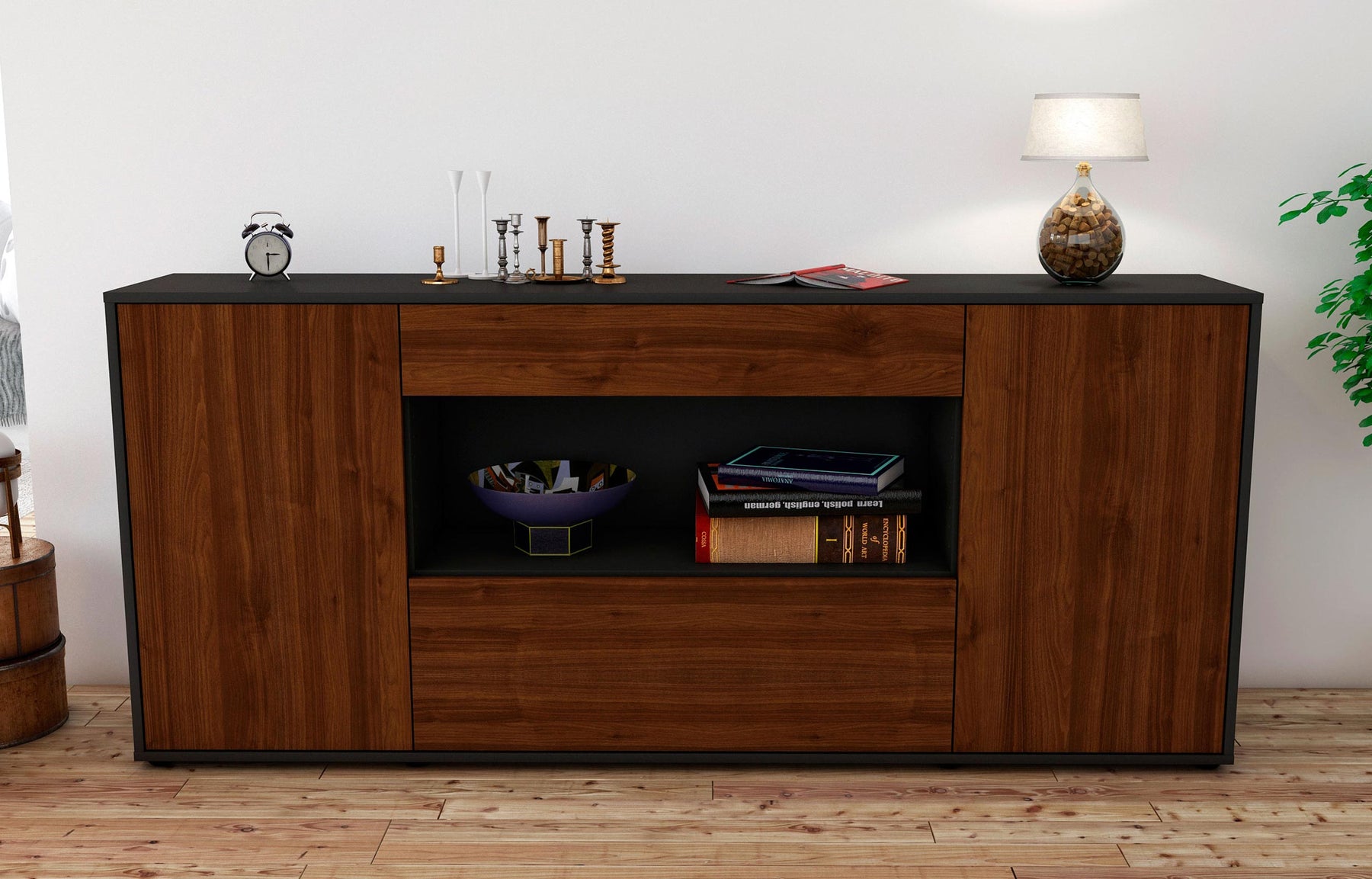 Sideboard Fiora, Walnuss (180x79x35cm)