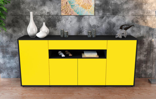 Sideboard Fiorella, Gelb (180x79x35cm)