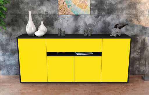 Sideboard Flavia, Gelb (180x79x35cm)