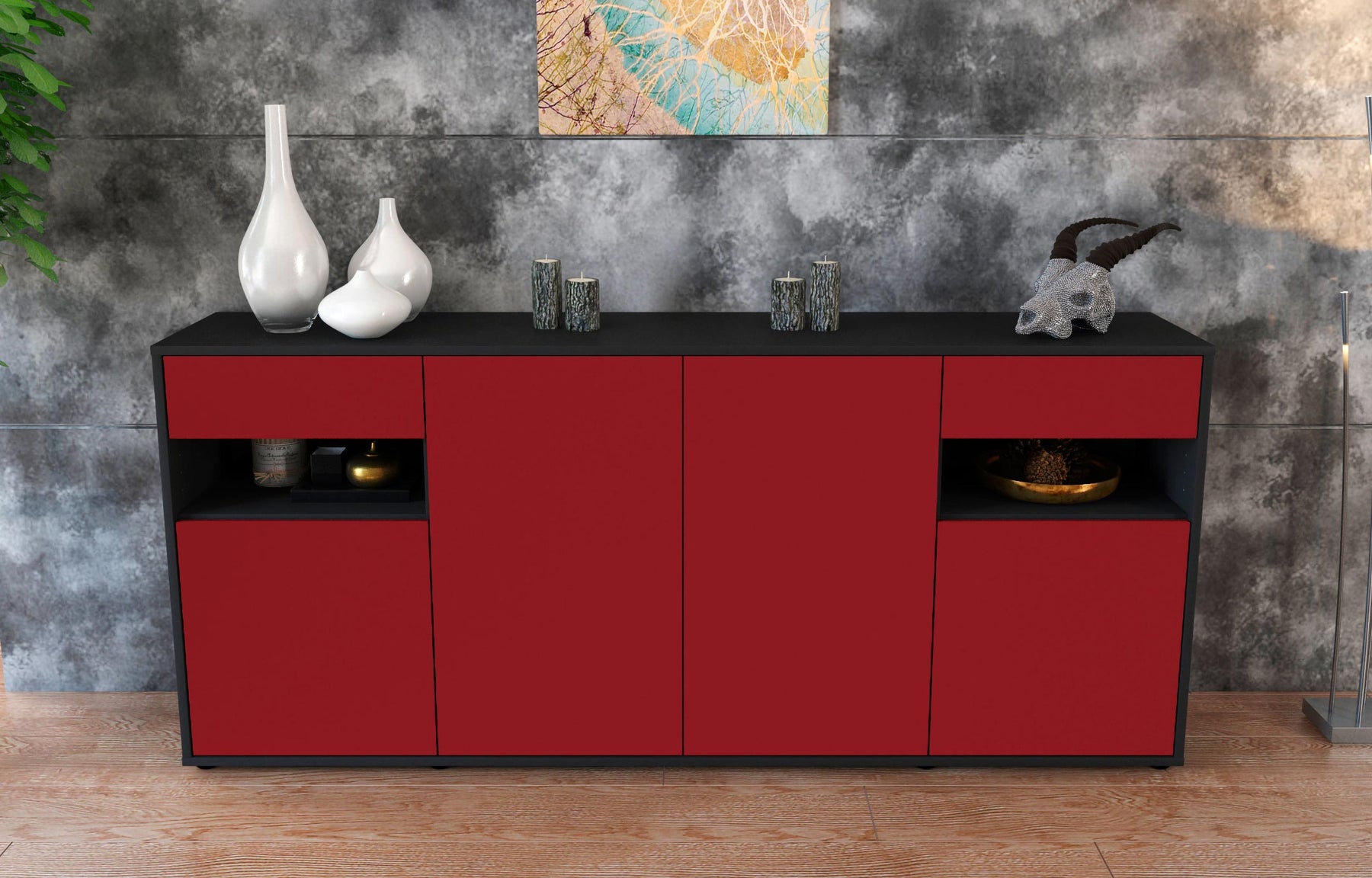 Sideboard Franca, Bordeaux (180x79x35cm)