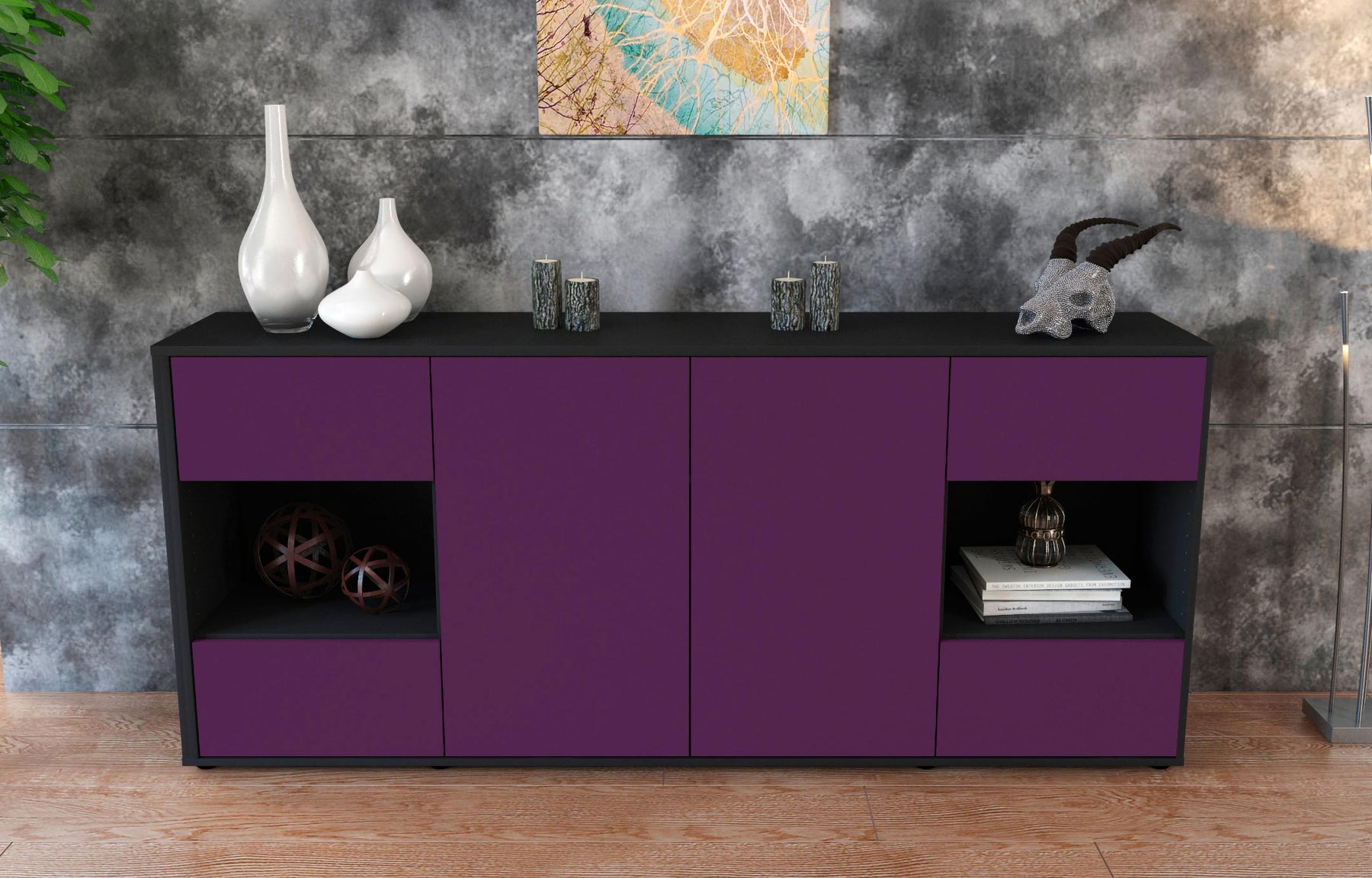 Sideboard Gaia, Lila (180x79x35cm)