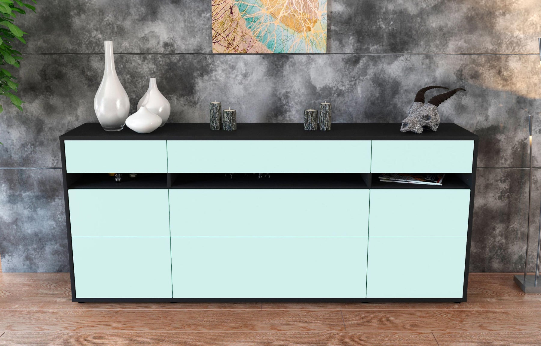 Sideboard Giada, Mint (180x79x35cm)