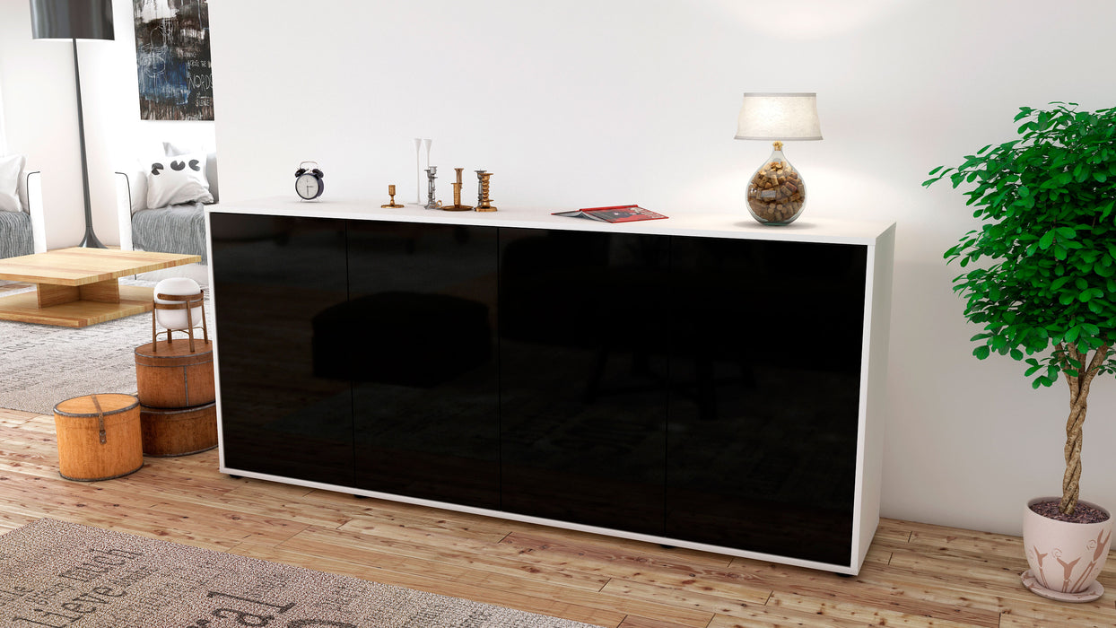 Sideboard Elana, Schwarz (180x79x35cm)