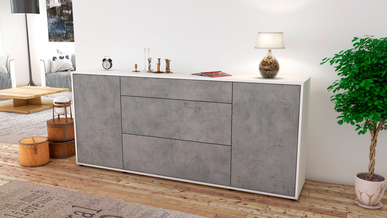 Sideboard Eleonora, Beton (180x79x35cm)