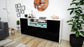 Sideboard Elsita, Schwarz (180x79x35cm)