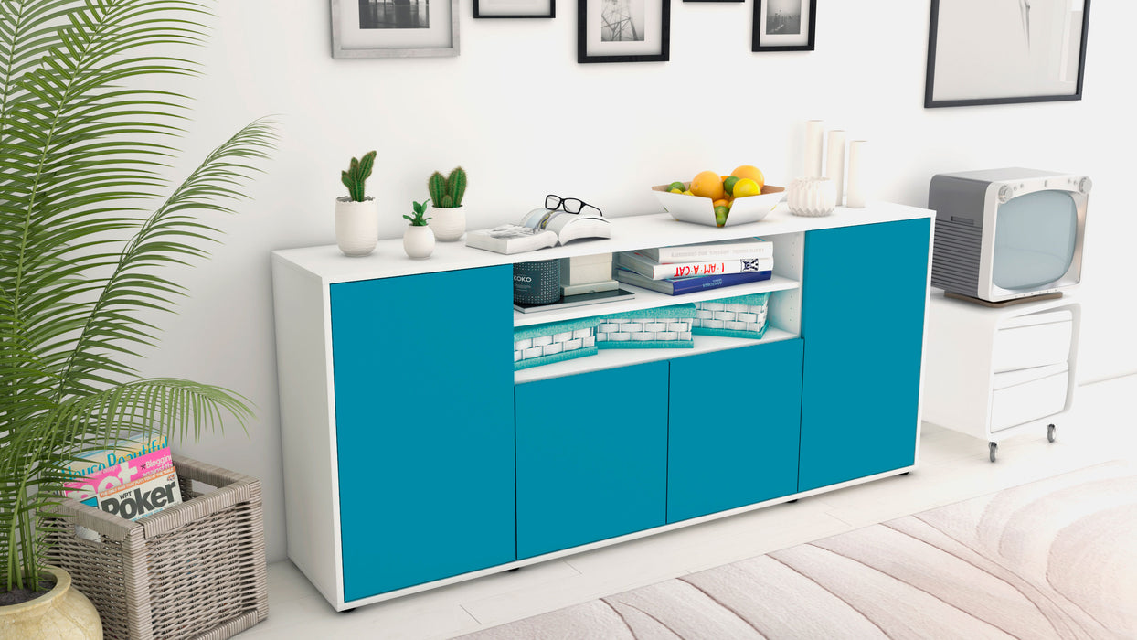 Sideboard Elsita, Türkis (180x79x35cm)