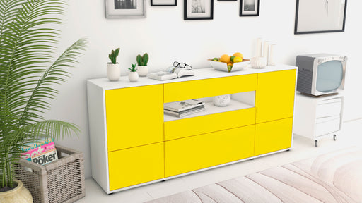 Sideboard Elvira, Gelb (180x79x35cm)