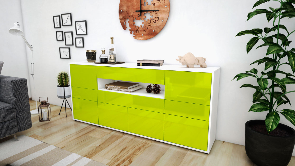 Sideboard Emerelda, Grün (180x79x35cm)