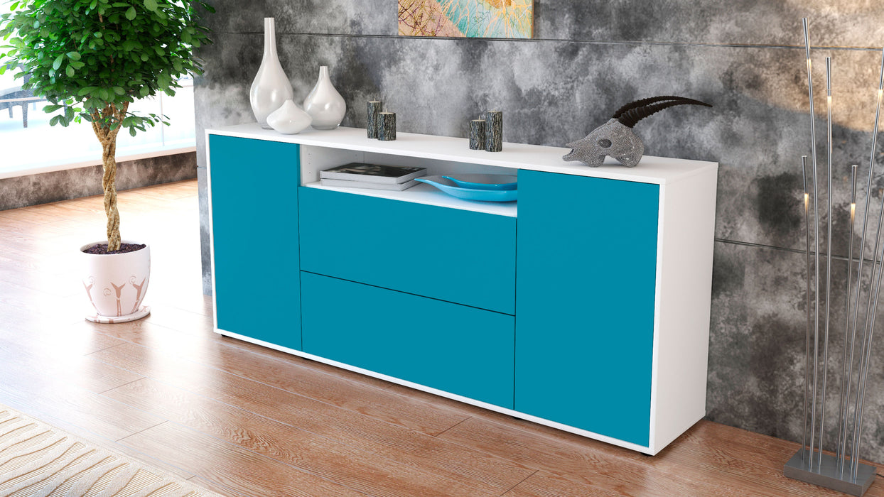 Sideboard Erina, Türkis (180x79x35cm)