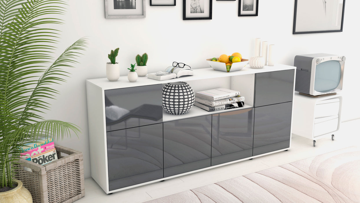 Sideboard Ermentrude, Grau (180x79x35cm)