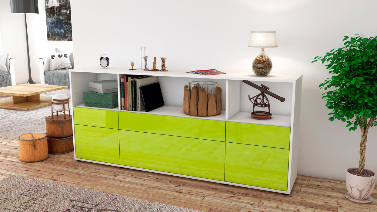 Sideboard Estella, Grün (180x79x35cm)