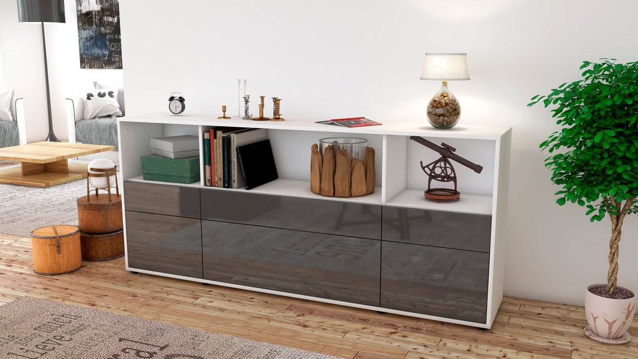 Sideboard Estella, Grau (180x79x35cm)