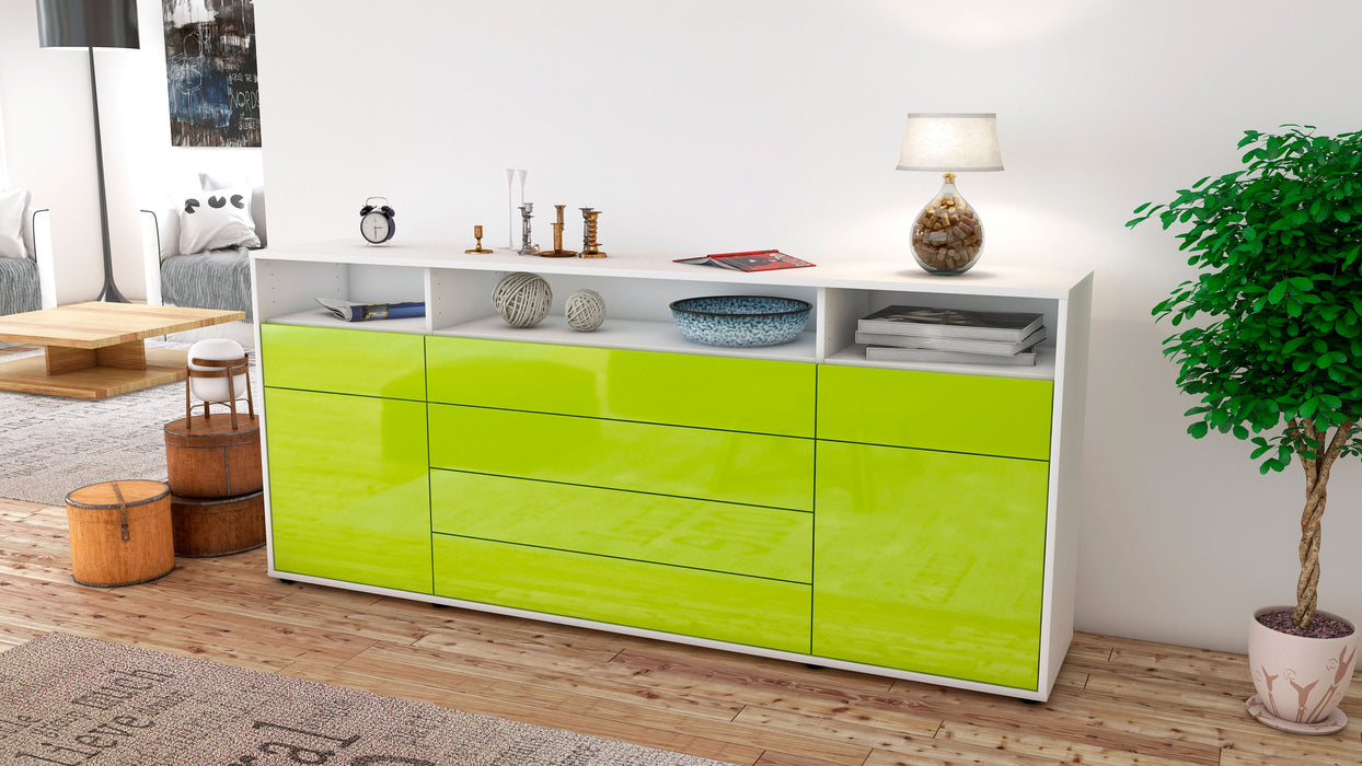 Sideboard Evelina, Grün (180x79x35cm)