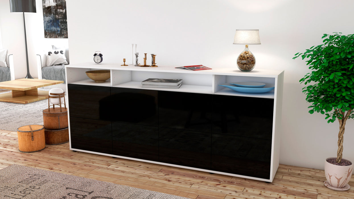 Sideboard Evita, Schwarz (180x79x35cm)