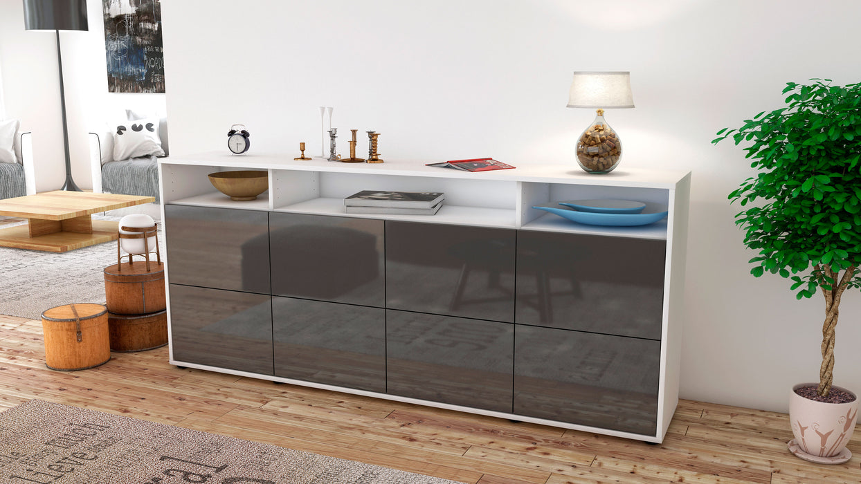 Sideboard Evita, Grau (180x79x35cm)