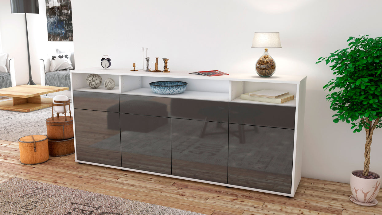 Sideboard Ezia, Grau (180x79x35cm)