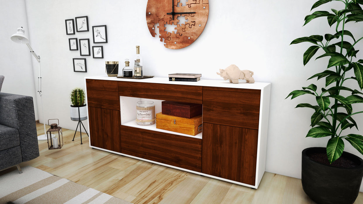 Sideboard Fabiola, Walnuss (180x79x35cm)