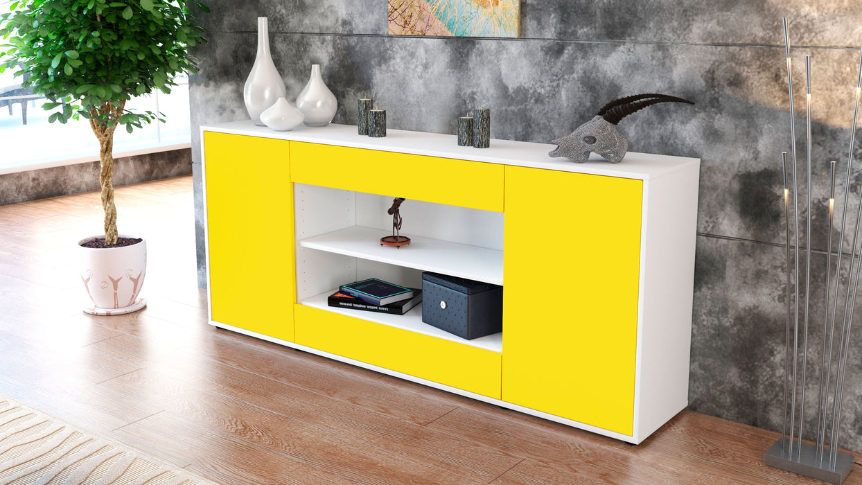 Sideboard Feli, Gelb (180x79x35cm)