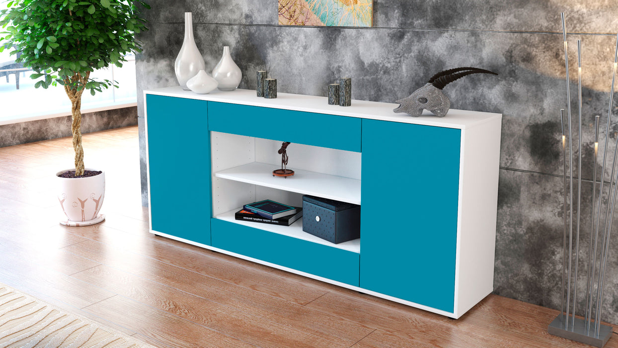 Sideboard Feli, Türkis (180x79x35cm)