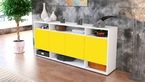 Sideboard Felia, Gelb (180x79x35cm)