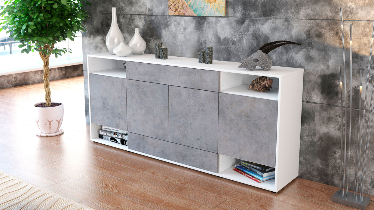 Sideboard Felicia, Beton (180x79x35cm)