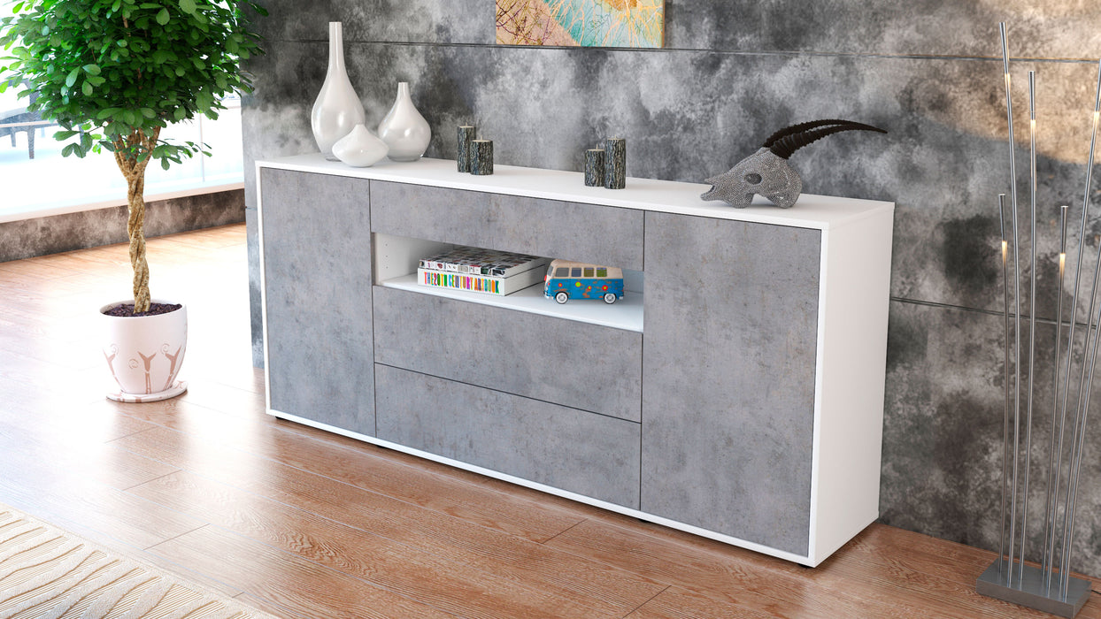 Sideboard Filippa, Beton (180x79x35cm)