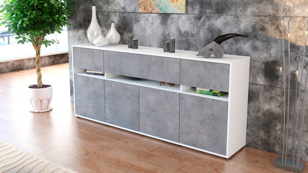 Sideboard Flora, Beton (180x79x35cm)