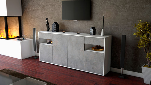 Sideboard Franca, Beton (180x79x35cm)