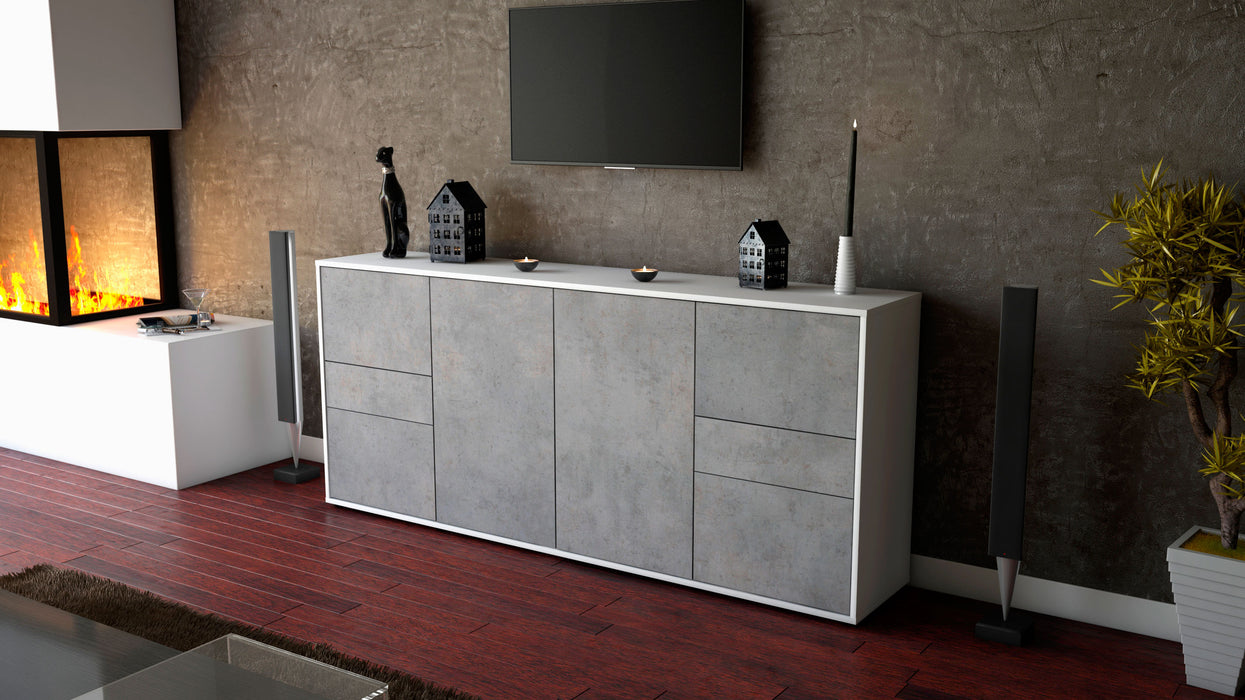 Sideboard Gemma, Beton (180x79x35cm)