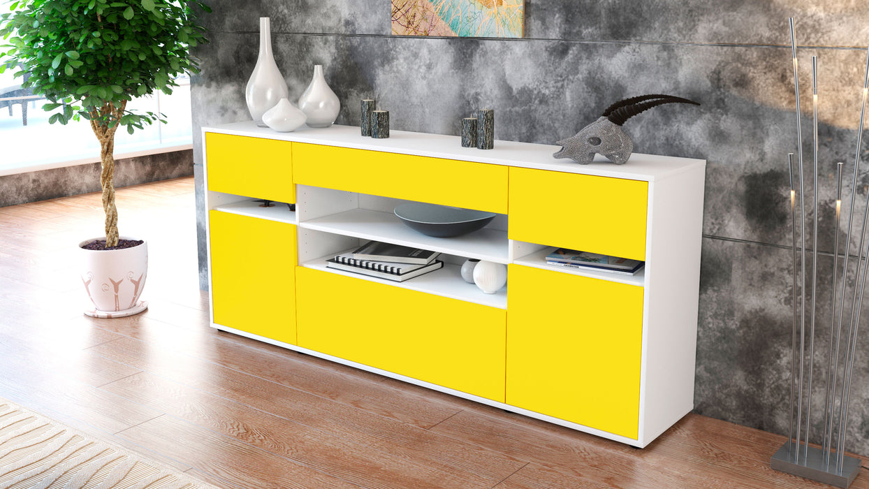 Sideboard Gina, Gelb (180x79x35cm)