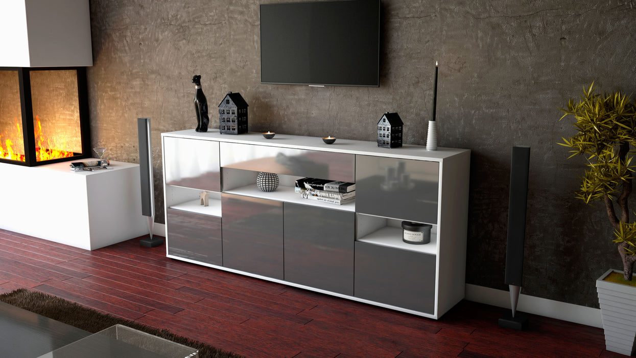 Sideboard Ginevra, Grau (180x79x35cm)