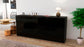 Sideboard Eleni, Schwarz (180x79x35cm)