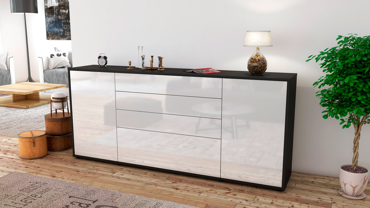 Sideboard Eleni, Weiß (180x79x35cm)