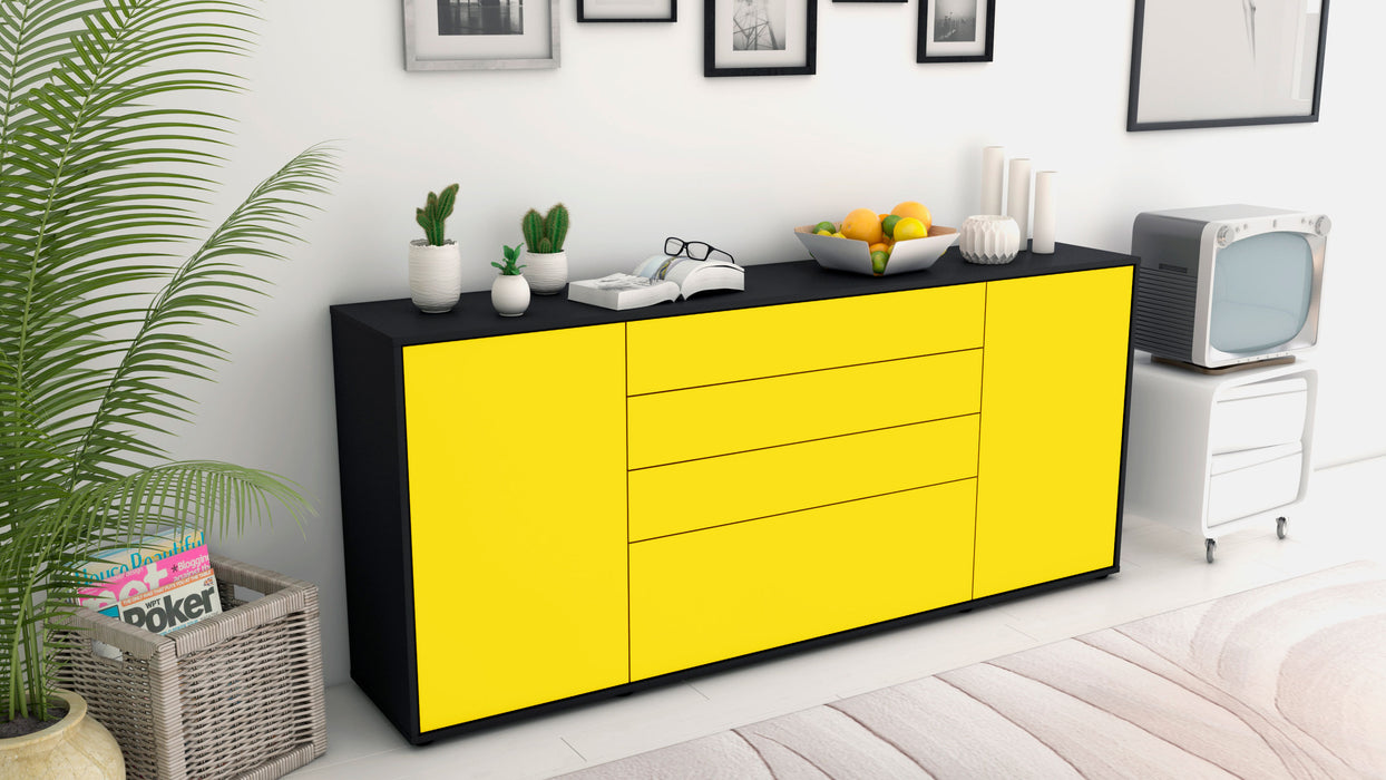 Sideboard Eleni, Gelb (180x79x35cm)