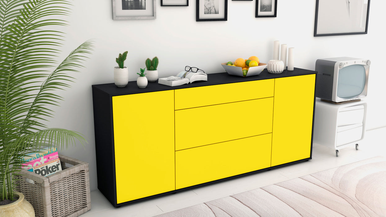 Sideboard Eleonora, Gelb (180x79x35cm)