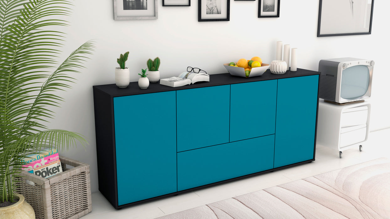 Sideboard Eli, Türkis (180x79x35cm)