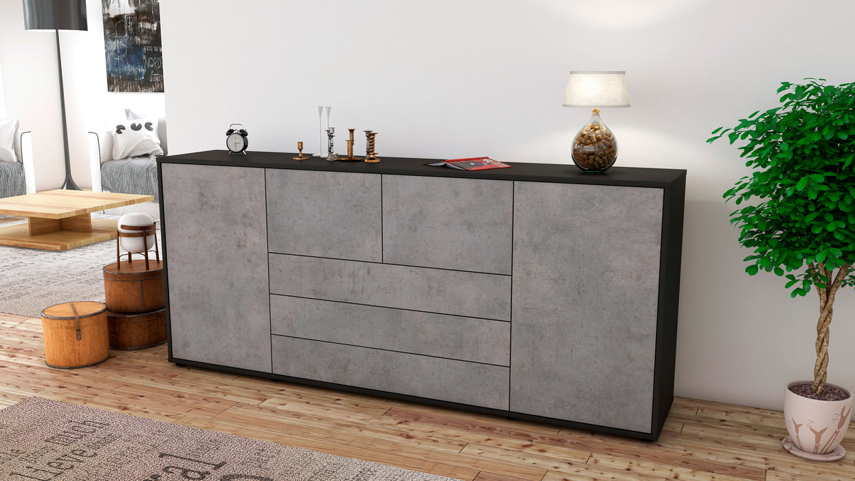 Sideboard Eliana, Beton (180x79x35cm)