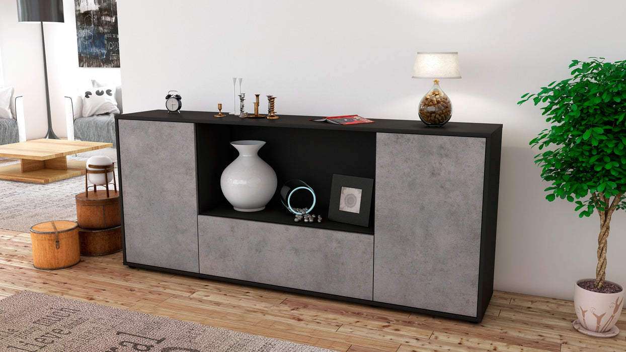 Sideboard Ella, Beton (180x79x35cm)