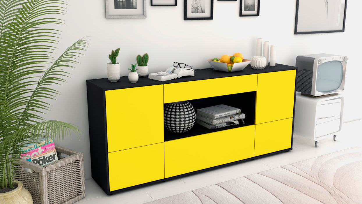 Sideboard Elodie, Gelb (180x79x35cm)